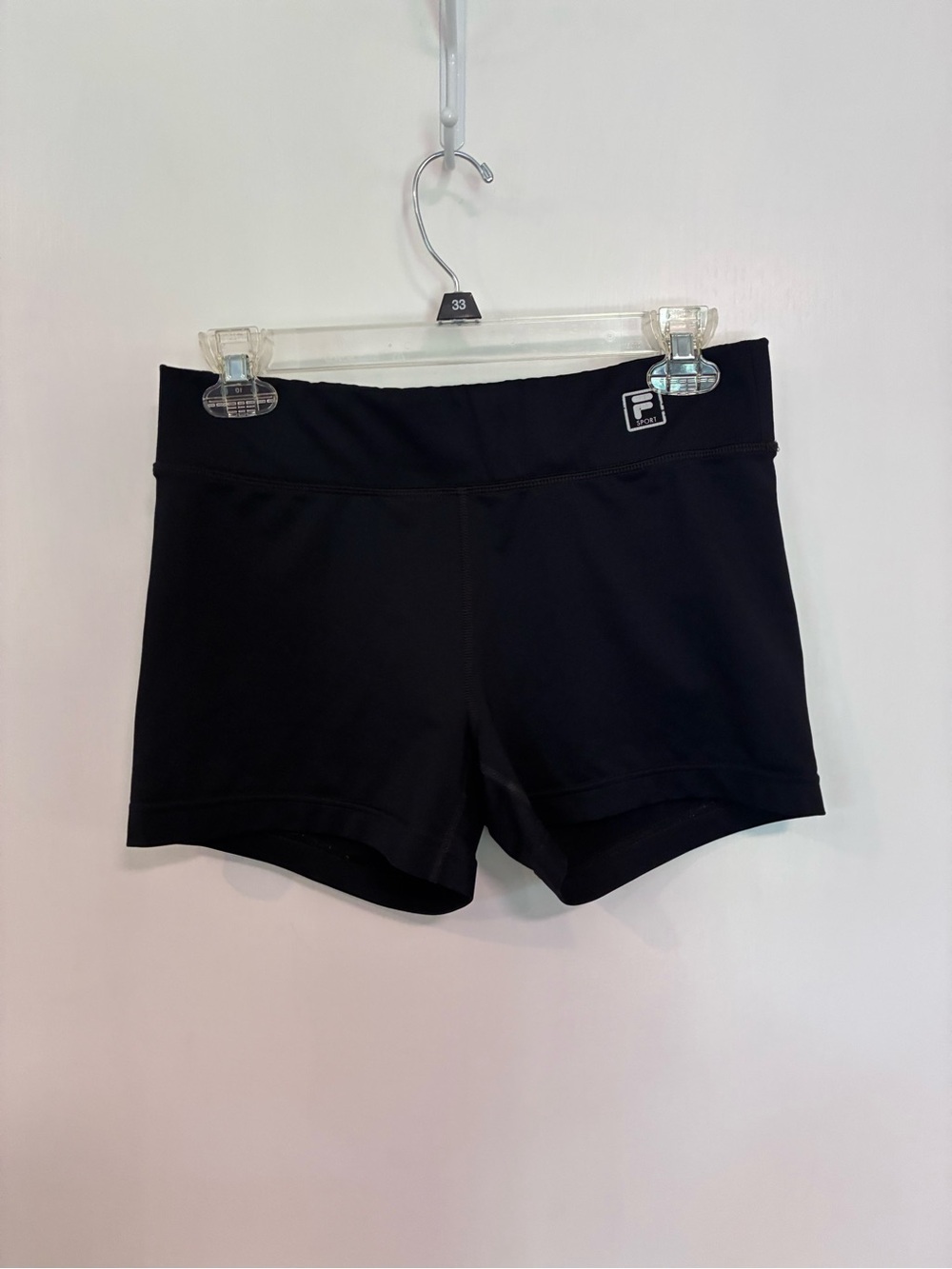 Fila Black Women's Bike Shorts with Small Logo